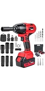 Cordless Reciprocating Saw | 21V 2000mAh * 2 Batteries, 3000RPM, 28mm Stroke Length, 4 Blades | Electric Power Reciprocating Saw for Wood/Metal/PVC Cutting