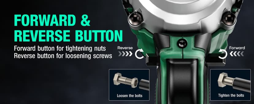 K I M O. Cordless Impact Wrench, Max Torque 406ft-lbs (550N.m) & 3000RPM, Premium Brake Stop, 1/2 lmpact Gun with 3000mAh Li-ion Battery, 7Drive lmpact Sockets, Fast Charger Impact Drill for Car Tires