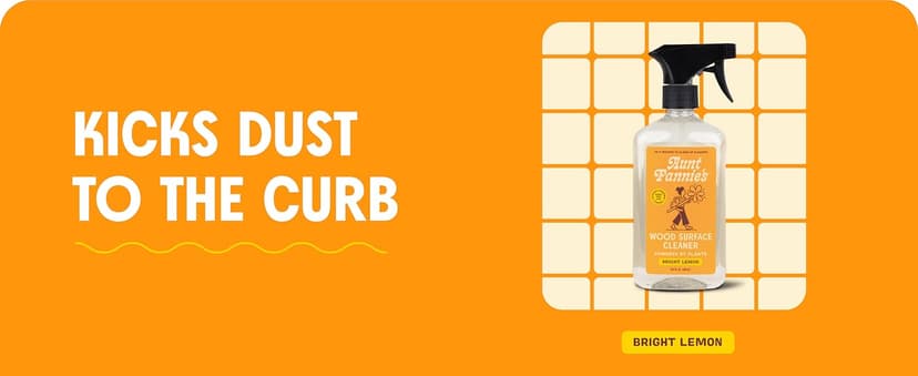 Aunt Fannie's Ultra Concentrated Hardwood Floor Cleaner, Vinegar-Free Plant Based Hardwood Floor Cleaner for Mopping, Bright Lemon Scent, 32 oz. (Pack of 1)