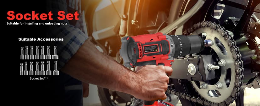 1060In·lbs Cordless Drill Driver - 20+3 Torque Brushless Hammer Drill with 2 x 4.0Ah Battery & Fast Charger - 21V Electric Power Drills Set with 2 Speeds & 1/2 Inch Self-locking Metal Chuck