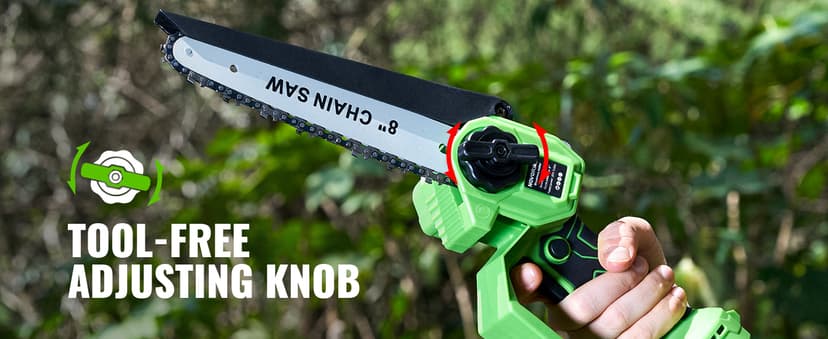 2-in-1 Cordless Pole Saw & Mini Chainsaw 20V 3.0AH 8-Inch 15FT Reach Electric Tree Trimmer Battery Powered Chainsaw with Extension Pole for Tree Trimming Branch Cutting Pruning