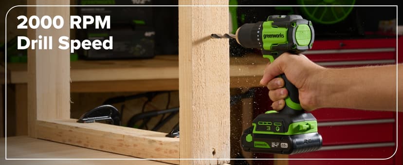 Greenworks 24V Cordless Brushless 400 in-lbs Drill/Driver + 6.5" Circular Saw, 4,800 RPM, Cutting Depth 45°/90° (2) 2.0Ah USB-C Batteries(12,000mAh Power Bank) and 65W USB-C Fast Charger(3-Port)