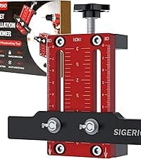New 4 in 1 Router Milling Groove Bracket, Aluminum Alloy Router Circle Cutting Jig, Multifunctional Router Guide for Cutting Circles, Adjustable Router Jig Tool for Woodworking (Rose Red)