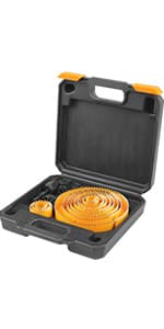 Hoteche 6-Piece Hole Saw Set - Versatile Hole Cutter Kit for Wood, Plastic, and Fiberboard - Clean, Accurate Cuts with Arbor Hole Drill - Compatible with Hand Drills, Drill Presses, and Rotary Tools