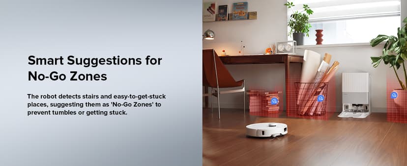 roborock Qrevo Edge Robot Vacuum and Mop, 18,500Pa Suction, Zero-Tangling, AdaptiLift Chassis, Al Obstacle Recognition, Hot Water Mop Washing & Dock Self Cleaning, Corner to Edge Deep Cleaning