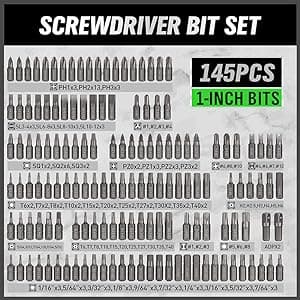 SWANLAKE 232PCS Ultimate Screwdriver Bit Set,Chrome Vanadium Steel Driver Bit Set, Includes Security Bits,Nut Driver, Ratchet Wrench and Bits Holder