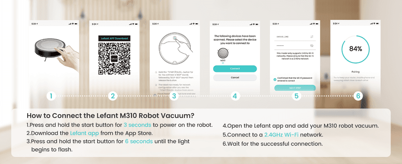 Lefant M310 Robot Vacuum Cleaner– 4500Pa Suction, Ultra-Slim & Quiet, PreciSense Obstacle Avoidance, WiFi/App/Voice Control, 160-Min Runtime, Self-Charging – Ideal for Pet Hair & Hard Floors (Gray)