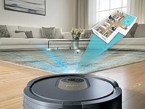 Shark AV2001 AI Robot Vacuum with Self-Cleaning Brushroll, Object Detection, Advanced Navigation, Home Mapping, Perfect for Pet Hair, Compatible with Alexa, Gray