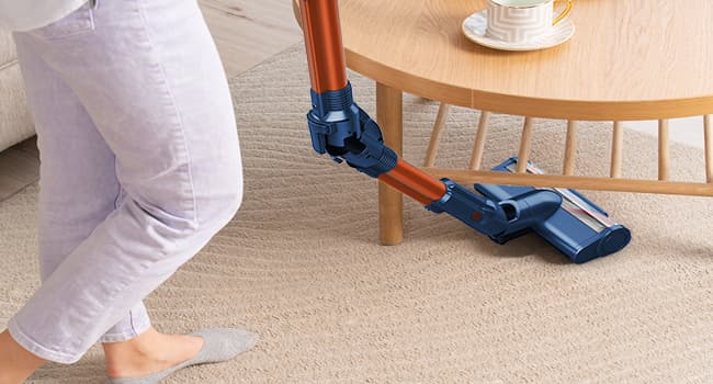 whall Cordless Vacuum Cleaner, Upgraded Strong Suction Brushless Motor Cordless Stick Vacuum Cleaner, Lightweight Handheld Vacuum for Home Pet Hair Carpet Hard Floor, up to 55mins Runtime,Blue