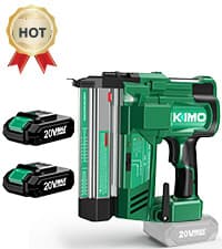 KIMO Hammer Drill - 20V 2X Battery Hammer Drill Cordless Drill Set, 350 In-lb Torque, 3/8" Keyless Chuck, 1350 RPM, 21+3 Position,14pcs Drill/Driver Bits, Power Drill Drivers for Concrete Brick Wall