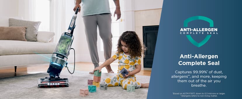 Shark Upright Vacuum, Stratos with DuoClean PowerFins, HairPro, Powered Lift-Away, Self-Cleaning Brushroll, & Odor Neutralizer Technology, Navy, AZ3002