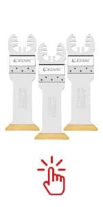 EZARC Japanese Tooth Oscillating Saw Blade, 5 PCS Arc Edge Oscillating Multitool Blades Clean Cut for Wood, Plastic