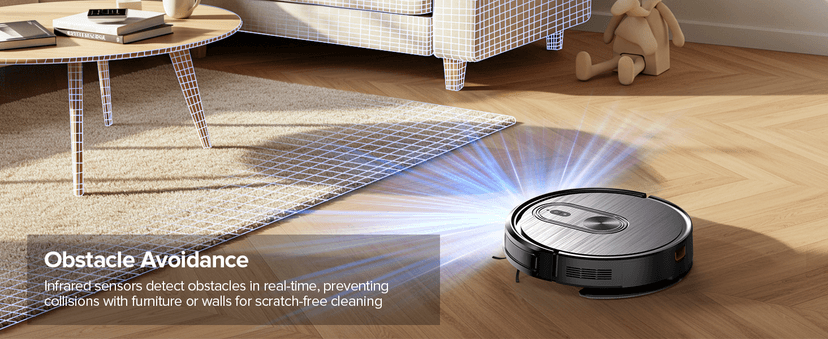 Robot Vacuum and Mop Combo, Vacuuming & Mopping 2 in 1 Robot 3200Pa Max Suction,with Schedule, App/Bluetooth/Voice, Self-Charging Robot Vacuum Cleaner, Slim, Ideal for Pet Hair, Hard Floor, Carpet