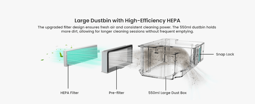 Lefant M310 Robot Vacuum Cleaner– 4500Pa Suction, Ultra-Slim & Quiet, PreciSense Obstacle Avoidance, WiFi/App/Voice Control, 160-Min Runtime, Self-Charging – Ideal for Pet Hair & Hard Floors (Gray)