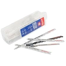 WORKPRO 25-Piece T-Shank Jig Saw Blade Set with Storage Case, Made with HCS/HSS/BIM, Assorted Blades for Wood, Plastic and Metal Cutting